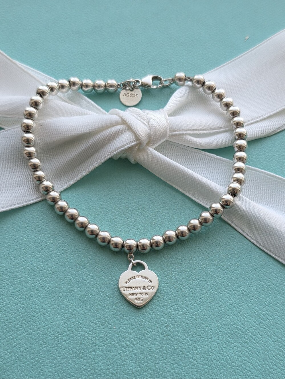 Tiffany Mini heart tag bead bracelet
